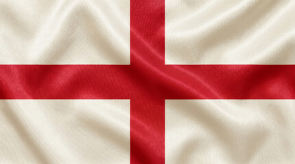Wavy England flag fabric texture for a patriotic background © Luiz