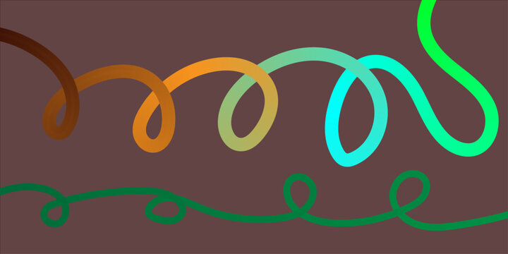 Multicolor Loops Vector Illustration with Smooth Flowing Lines and Dynamic Design on Dark Background for Creative Projects