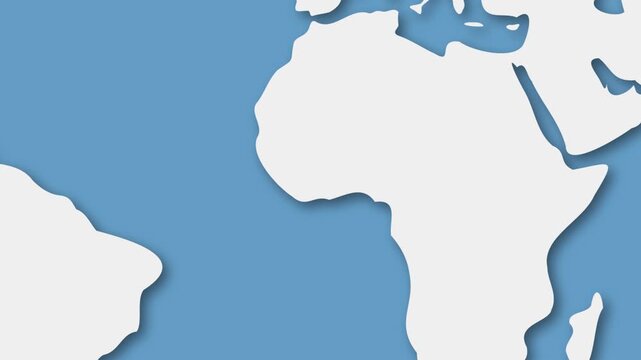 Ivory Coast Highlighted on World Map, West Africa Country Location Illustration