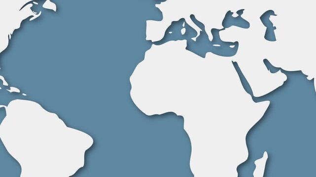 Mali Highlighted on World Map, West Africa Country Location Illustration