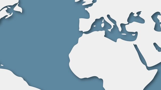 Morocco Highlighted on World Map, North Africa Country Location Illustration