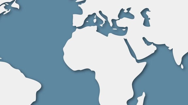 Niger Highlighted on World Map, West Africa Country Location Illustration
