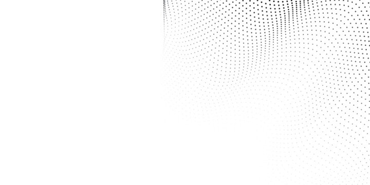 Abstract grey wave dotted line background. Gray dynamic dash stripe texture. Warped and curved lines wallpaper for tech design template, presentation, brochure, leaflet, booklet. Vector backdrop