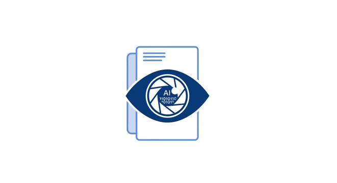 Artificial intelligence document analysis concept represented through visual metaphor