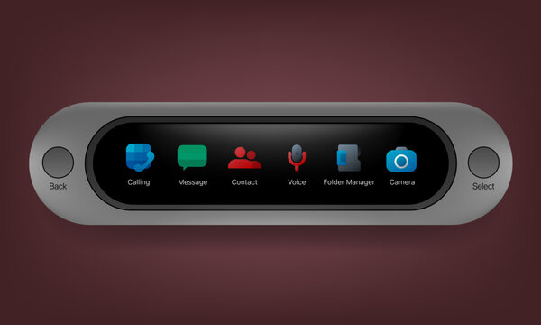 Interactive Smart Device User Interface Dashboard With App Icons