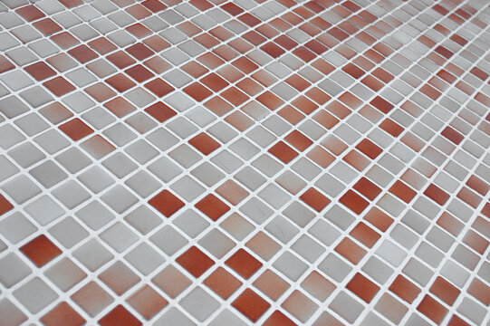 Ceramic tiles background in red and white