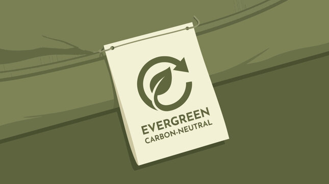 Carbon-Neutral Fashion Brand Logo on Clothing Tag