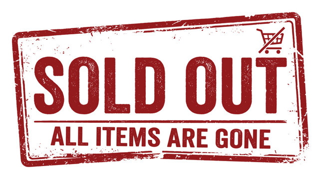 Sold out stamp indicating unavailable inventory