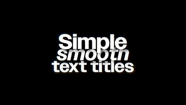Simple Smooth Trending Text Titles