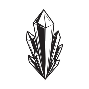 Black crystal shard geometric shield