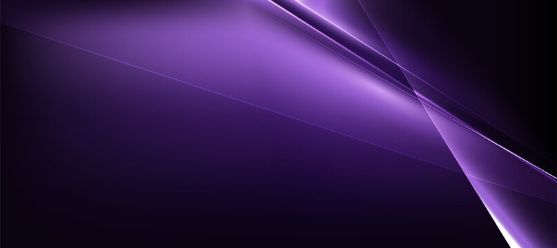 Purple and dark abstract geometric luxury background vector. Social ads banner or Landing page.