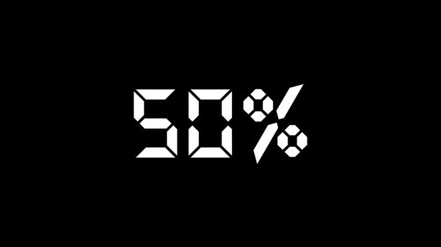 55 second Countdown Timer Animation in 4K Resolution for Event Countdown Displays and Digital Broadcast Graphics