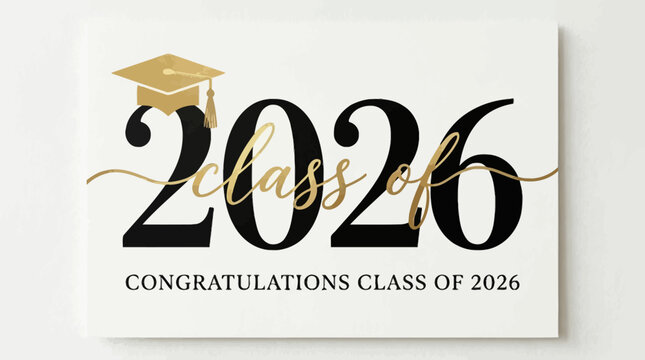 Graduation card class of 2026 congratulations