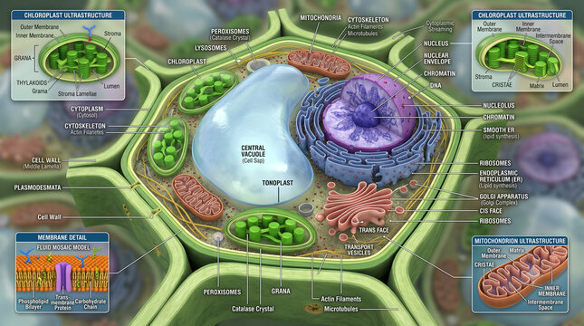 Plant Cell: Complete Ultrastructure and Organelles