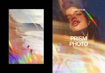Prism Photo Effect – Light Leak for Poster & Social Media (PSD)
