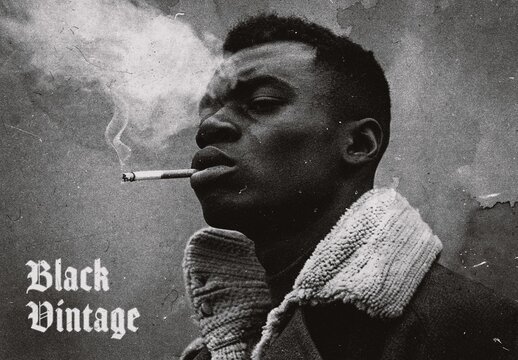 Vintage Photo Effect &ndash; Monochrome for Album Cover & Social Media (PSD)