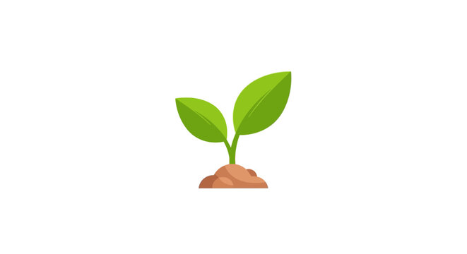 Illustration of a young plant sprouting, symbolizing growth and the beginning of life