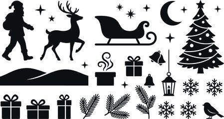 Christmas Icons Vector Set © MD ASADUZZAMAN