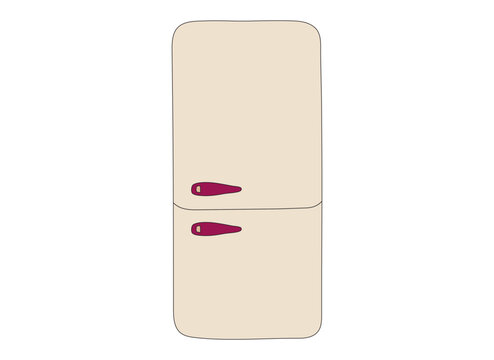 Retro Fridge Vector Illustration