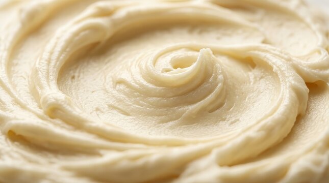 Creamy shea butter swirl showing detailed surface texture.