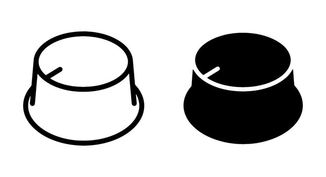 Volume Control Knobs, Audio Interface Dials, Music Equipment Controls, Vector Icons