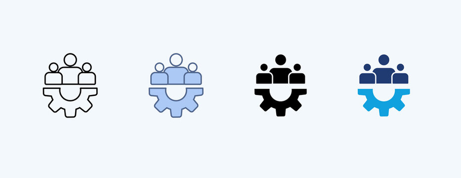 Human Resources Multiple Icon Illustration Vector