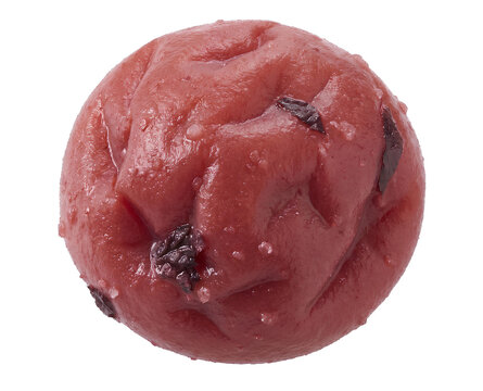 日本の伝統的な保存食である梅干しの背景透過素材 / Umeboshi Traditional Japanese Pickled Plum Isolated