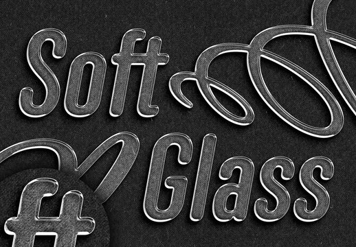 Soft Glass Text Effect &ndash; Transparent Typography for Logo, Poster & Branding (PSD)