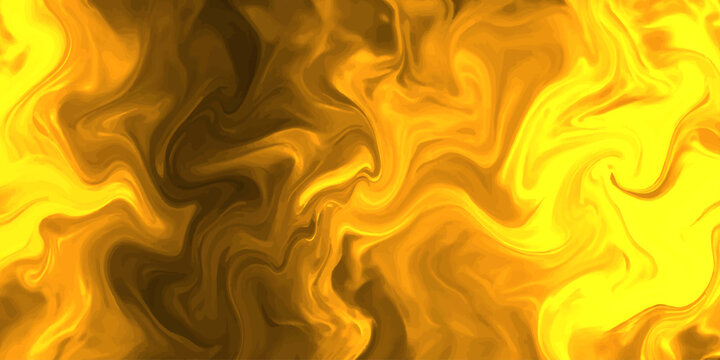 An abstract vector background design featuring flowing motion of fiery orange and yellow flames blended with silk fabric textures and liquid water waves