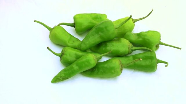 Fresh green chili peppers pile spicy food vegetable hot capsicum spicy food vegetable hot capsicum