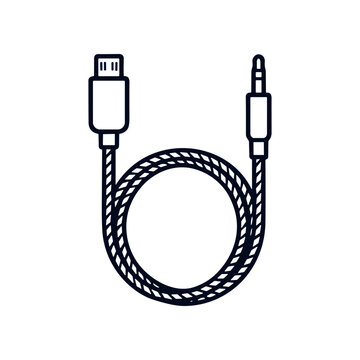USB to audio jack cable adapter.