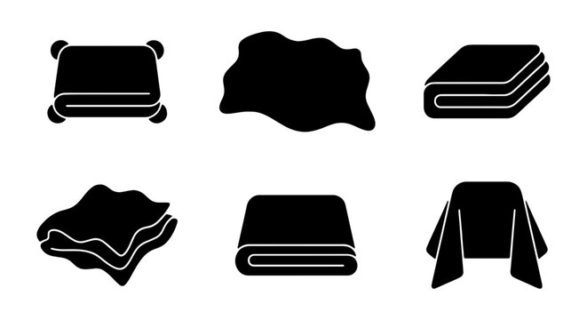 Fabric Icons, Textile Swatches, Cloth Textures, Textile Vector Graphics, Folded Fabric, Draped Material