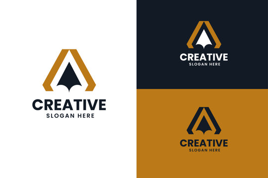 Initial Letter A Arrow Logo Design Vector with Modern Growth Concept
