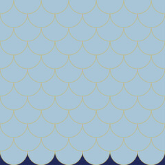 Seamless seigaiha Japanese wave scale pattern traditional geometric repeating background © Giovanni