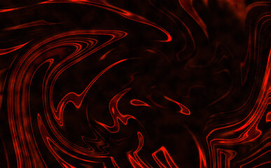 Obraz premium Vibrant red swirling patterns on a dark background with fluid shapes