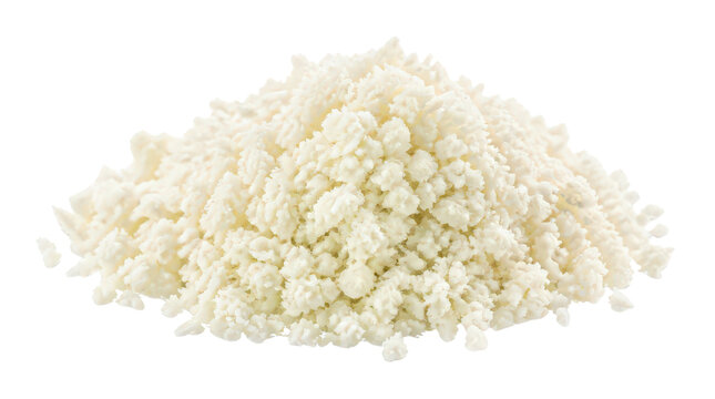 Fresh Cottage Cheese Curd Pile Isolated