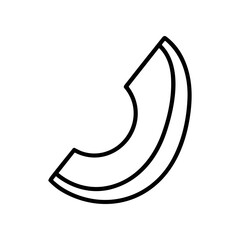 Black and white crescent shape icon. © hadi