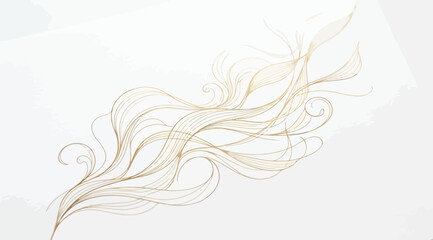 Fototapeta premium Abstract gold flowing lines, elegant luxury wave design
