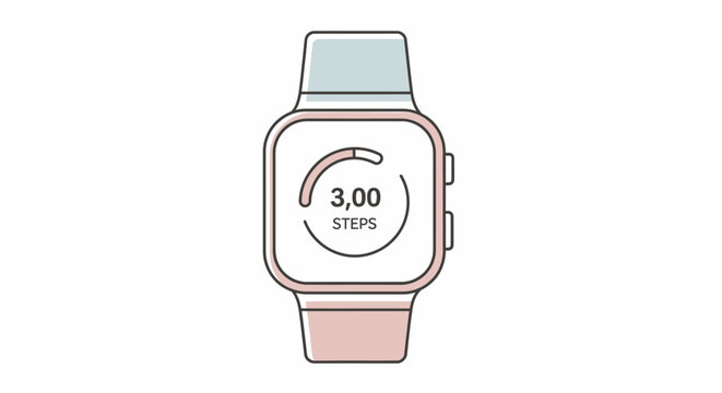 Smartwatch with step counter display.