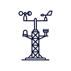 Naklejka premium Weather station with multiple sensors installed.