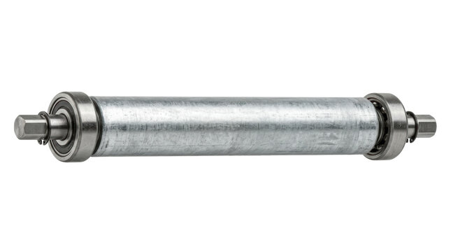 Stainless steel pneumatic cylinder with dual rod ends, industrial metal actuator component