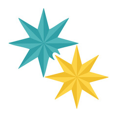 Obraz premium Two geometric stars illustration