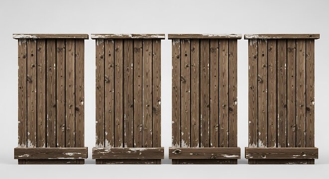 Four closed gray metal shutters with green security bars and small green lights