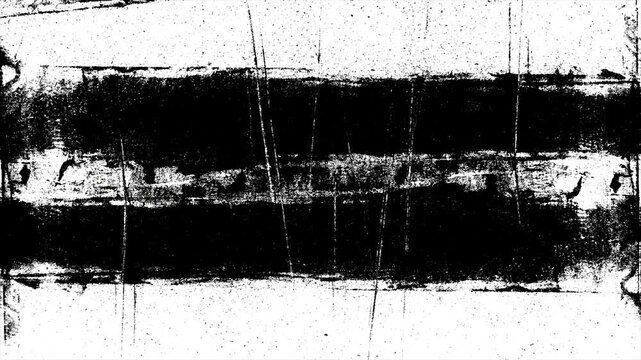Title: Abstract Black and White Grunge Glitch Overlay, 4K 60fps Distressed Film Damage Texture, Scratches, Paint Splatters and Flash Bursts for Dynamic Music Video Transitions & Urban Action Trailers