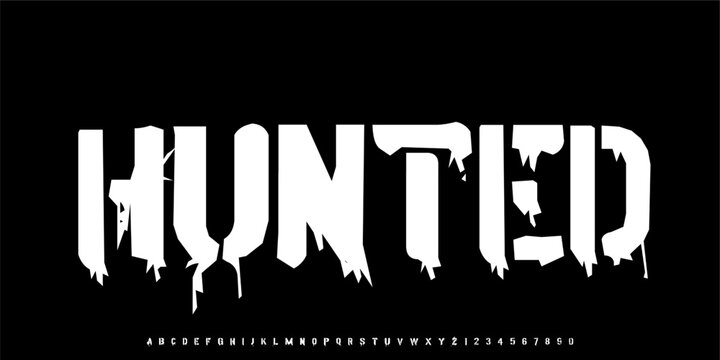 Gothic font, Savage, medieval dark y2k alphabet, letter typography print, dark vintage scary typeface. Rock poster sign, handwritten graffiti, hardcore calligraphy. Gothic font design
