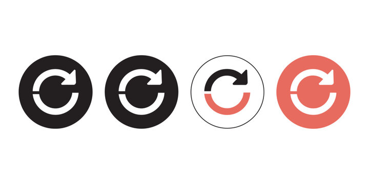 Refresh Icon Vector Symbol Representing Reload Update Sync and Circular Arrow Process for Web and App Interface