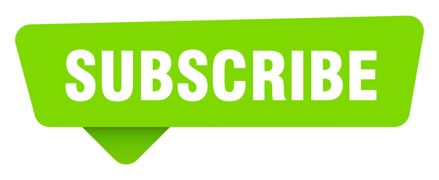 subscribe green sign isolated on transpatent background. subscribe sticker