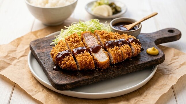 Tonkatsu Panko Pork Cutlet Sliced | Japanese Comfort Food Commercial Photography