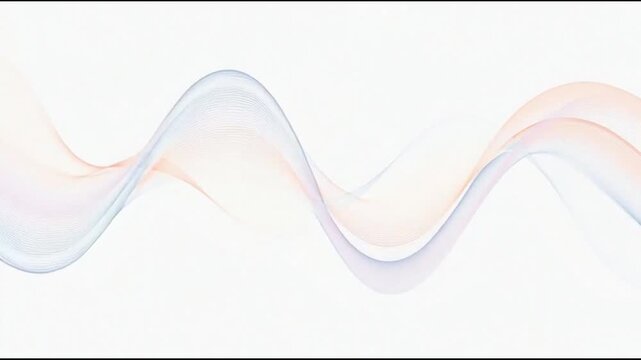 Abstract Blue Wave Background with Flowing Water Lines and Modern Vector Design Style