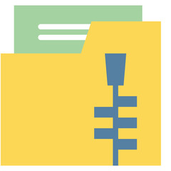 compress zip file data folder flat style icon © nakedcm